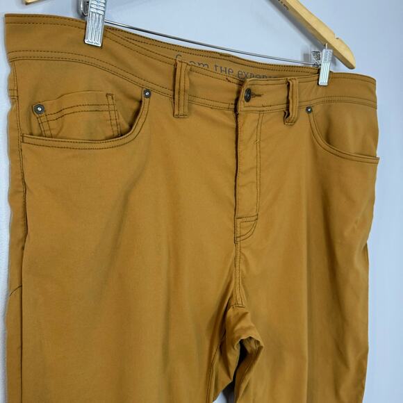 prAna Brion Men's Pant Slim Fit Stretch Hiking Outdoor Tan 38x32 - Picture 4 of 8